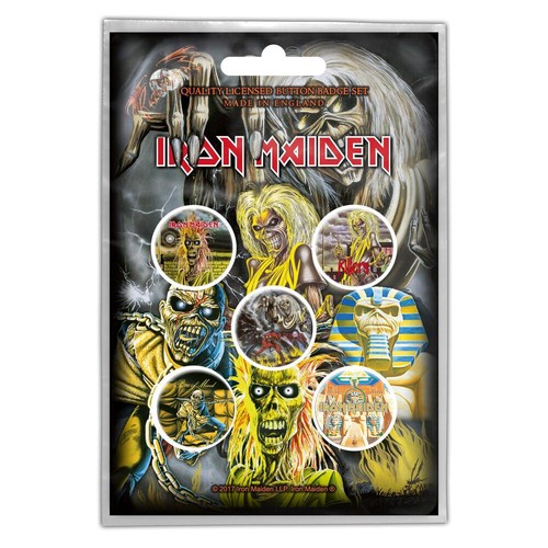 Iron maiden buttonset badges - maiden,