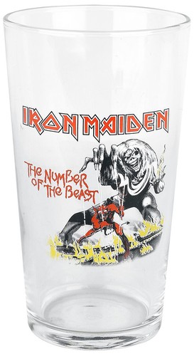 Iron maiden bierglas number - iron,